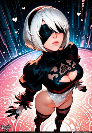 NaughtyPuff - 2B - Nier Automata – System Error My Skirt Just Vanished (Patreon) (AI Generated)