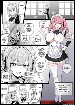 [りゆさ] 坊ちゃまに陰口を聞かれてお仕置きされる生意気な後輩メイドさん②
