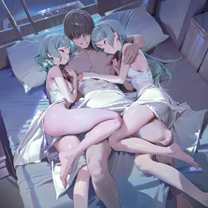 pixiv [只是一只企鹅]   和冰川双子约会的一天 [AI Generated]