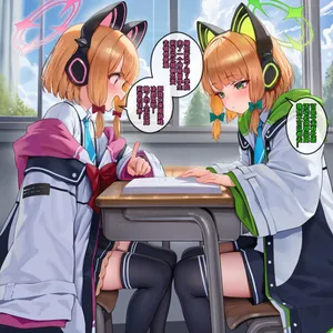 [EZNTR] Momoi X Midori X BBC + Yuuka Noa [Chinese] [AI Generated] [無修正]