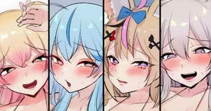 [T・ランドルト] ５周年記念の写真撮影 (雪花ラミィ、桃鈴ねね、尾丸ポルカ、獅白ぼたん)