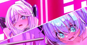 [hikigaeru] 【Skeb絵】片方は超えないようにしなきゃいけない強制絶頂レース・差分