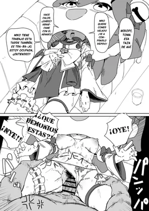 [Uzura Dobin] Mk Daniet Ecchi suru (mkc)｜Haciendo Cosas Erótica con Miko׃ El Manga (Sakura Miko) [Spanish] [HOLOES]