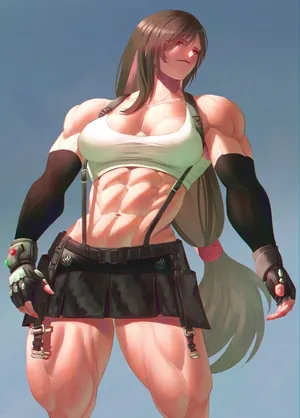 muscle girl art (helspree)