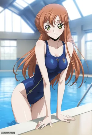 [hstorytaimu] [AMB] Shirley Fenette after Swim Training [AI-generated]