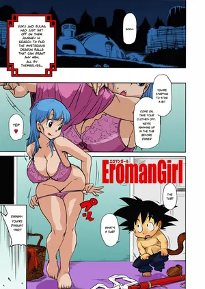 ErmonGirl - kid Son Goku, Bulma and Oolong - colored