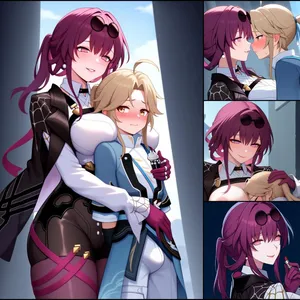 Kafka x yanqing (artist: ai4fun) (honkai star rail)