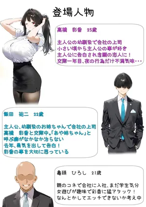 [AIおじさん] 幼馴染のお姉ちゃんは会社の上司で僕の恋人！ チャラ男にお持ち帰り編 [AI Generated]