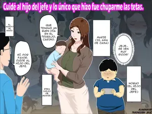 [Almarosso] Shachou no Musuko o Azukattara Bonyuu o Suwareta Bakari ka.. (Bettaku)｜Cuidé al hijo del jefe y lo único que hizo fue chuparme las tetas [Spanish] [Jasc]