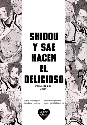 (Seishun Egoism 2) [Taisho Democracy (Chiho)] Shido Sae Sex shiteru | ShidouSae hacen el delicioso (Blue Lock) [Español] [Jeithentai]