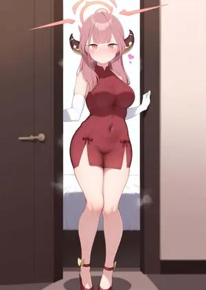 aru (blue archive) nyuushi ai generated