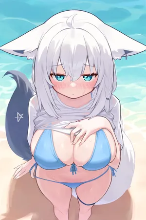 [Deaver] Bikiniフブちゃん + はいてない (ホロライブ)