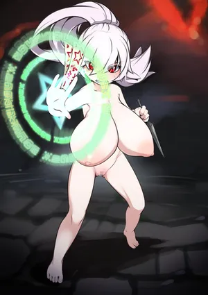 [j7w] Albino Miko Kunoichi-chan Pinch E! (naked variant)