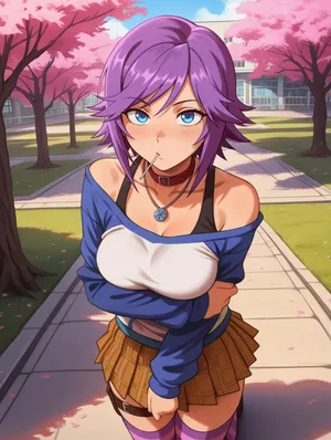 Mizore Shirayuki | Rosario + Vampire 🌸🏫 waifuinvoker ai generated