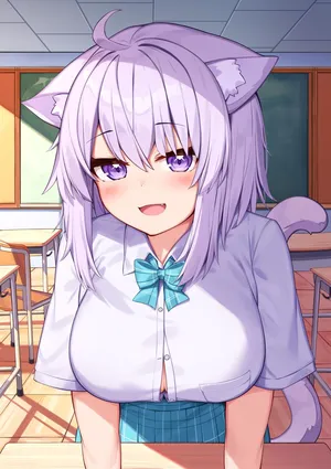 [Deaver] 学生服おかゆ+ノーブラ (ホロライブ)