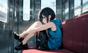 【Acorn】体育座り [AI Generated]