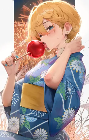 [hakusyokuto] 浴衣ブリジット微差分＋限定公開イラスト (ギルティギア)