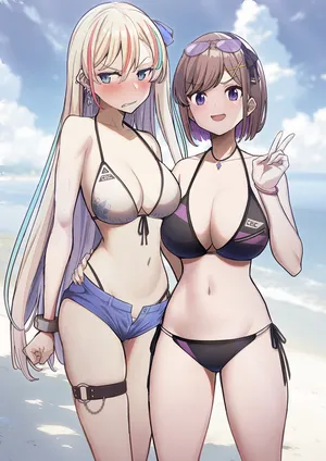 [高野友宏] 海でナンパ！？えんこーちゃん＆ヤンキーちゃん！