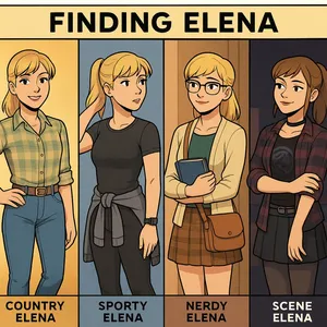 Mirage vs Finding & Becoming Elena [ai generated]