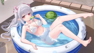 [Niliu Chahui] Watermelons, Scorching Heat, and an Inflatable Pool [Uncensored]