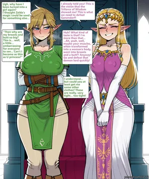 [11_22] Genderswapped Link x Ganondorf Comic [English][AI Generated]