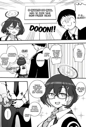 [Okiha] Kagami Chihiro to Derarenai Heya | Preso no quarto com Kagami Chihiro (Blue Archive) [Portuguese-BR]