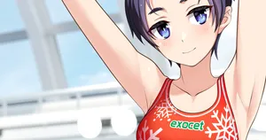 [たかふみ] 雪柄競泳ちゃん: クリスマス雪柄競泳ちゃん