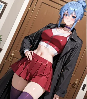 Natsuru chooses an outfit for a date [AI generated]