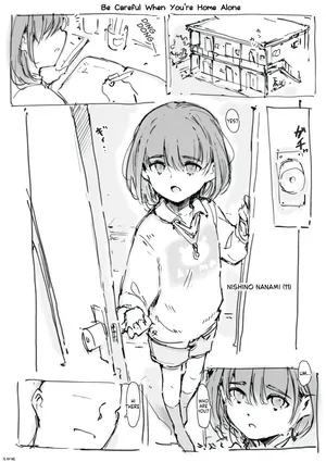 [Nanashi no Chinpoppu] Rusuban Chuui | Be Careful When You're Home Alone [English] [NudeSalad]